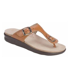 SAS Sanibel Thong Women's Tan Leather Sandals 6 1/2 M